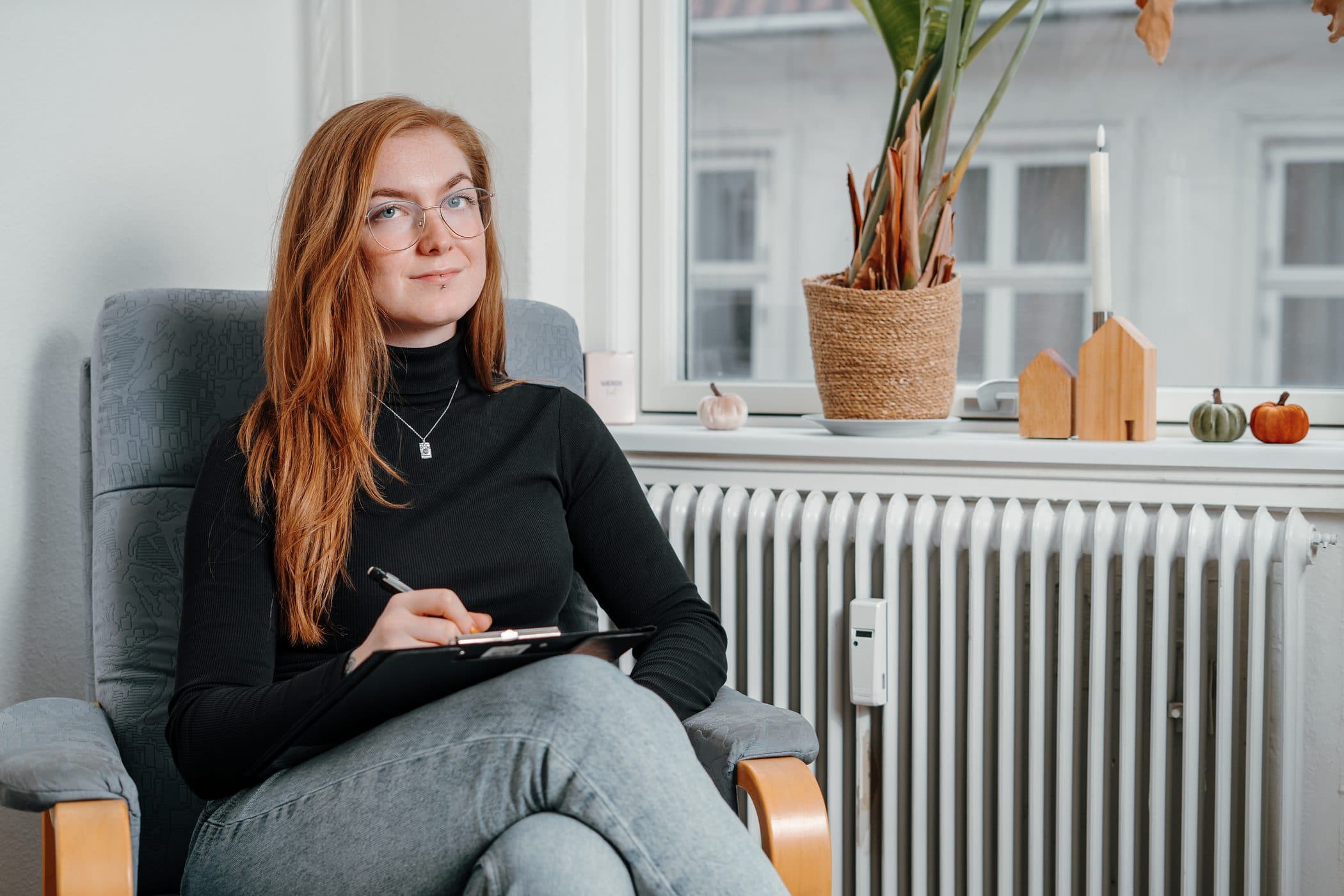 Autoriseret psykolog Regitze Lyhne i klinikken